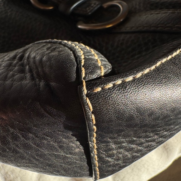 Vintage Coach Chelsea Black Pebbled Leather Satchel - Picture 3 of 10